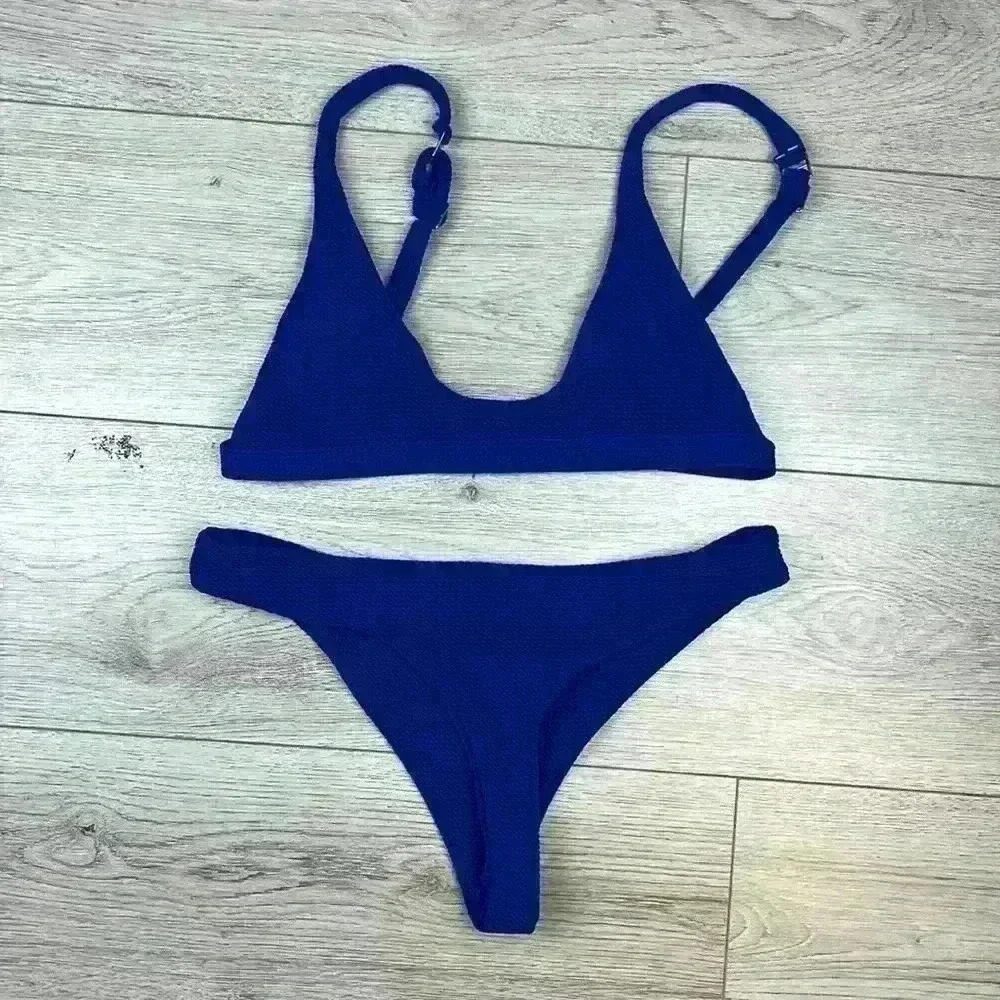 Zaful Dark Blue Cheeky Bikini Size M